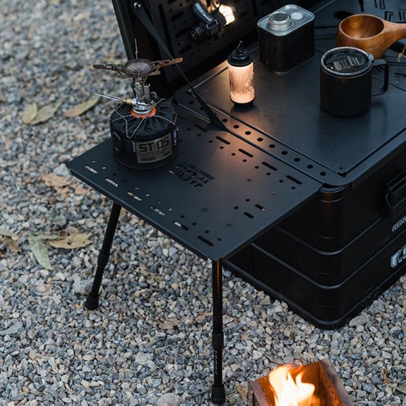 Adjustable Barbecue Desk Folding Table Portable Aluminum Alloys Folding Chair Outdoor Camping Desk Easy to Carry