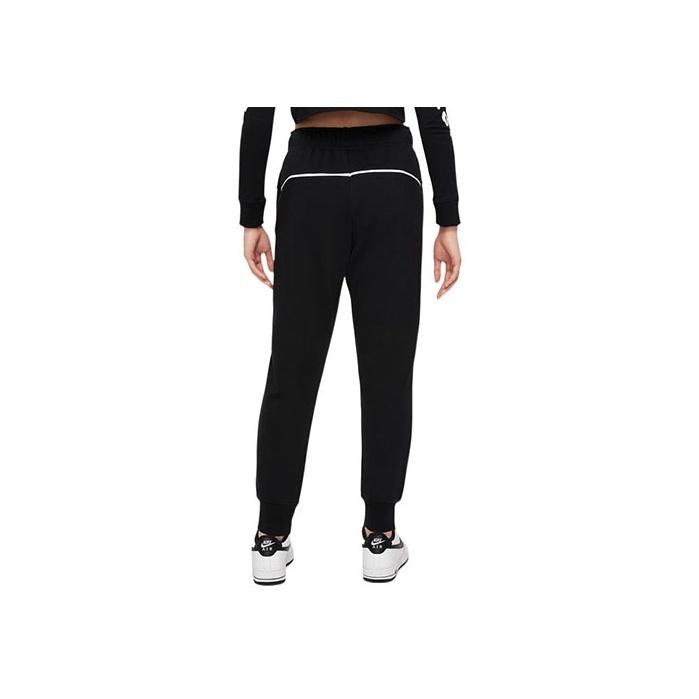 Nike Logo Print Casual Drawstring Cuffed Knit Joggers Kids Bottoms Black DQ8877-010