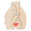 4.72x5.91x0.79in Beech Wood Bear Puzzle Ornament  Cabinet Surface Layout Craft