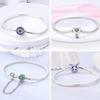 Bracelet 925 Silver Bracelet 17-20CM Love Heart Zircon Original Bracelets Fit Charms Bracelets Jewelry Gifts