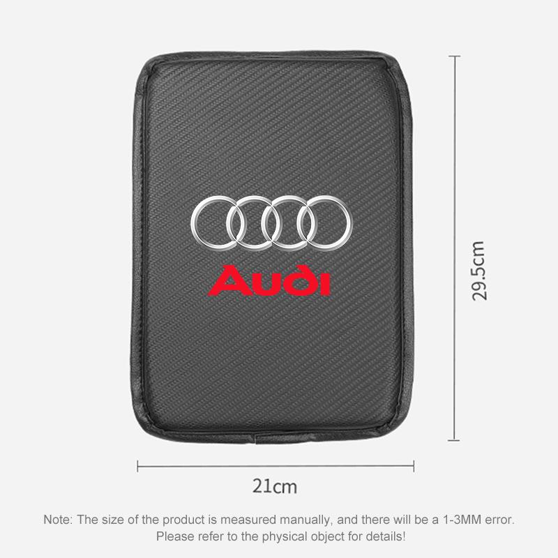 Carbon Fiber Leather Car Console Box Pad Car Armrest Cushion Cover for Audi C5 C6 C7 A4 B6 B8 B7 A6 A3 A5 Q5 Q7 8P S3 S5 S1 S4 S2 RS3 RS4 RS5 RS6 RS8
