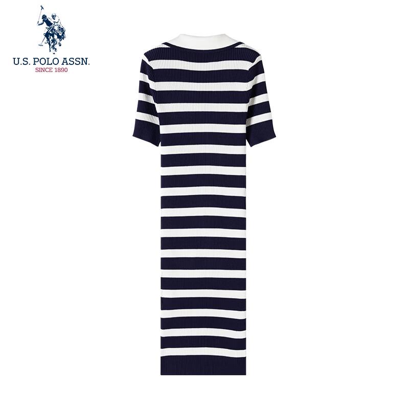 U.S. POLO ASSN. Striped Knit Polo Dress