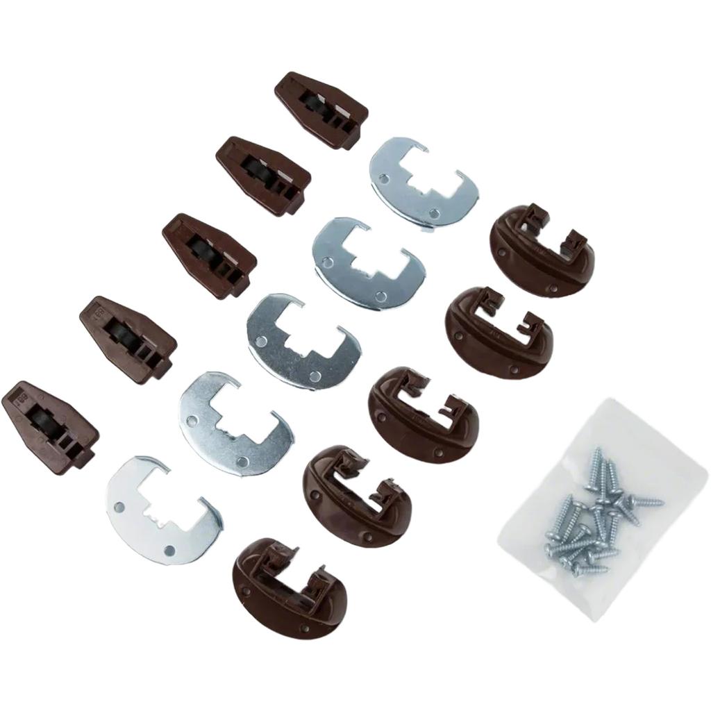 5set Drawer Track Guides and Glides Drawer Slides with Metal Backing & Screws for Dresser and Nightstand Drawers