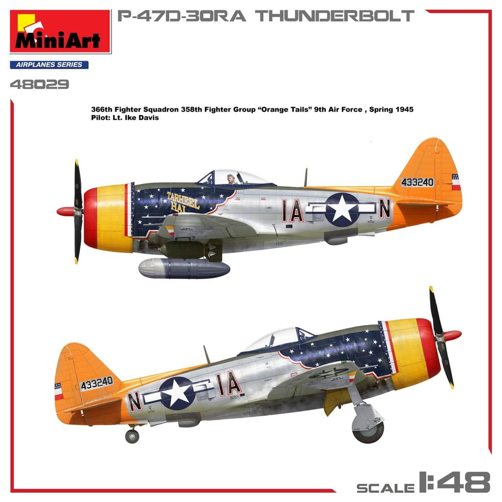 Miniart scale American Thunderbolt Advanced Kit Plastic Model Kit MA48029 1/48 P-47D-30RA