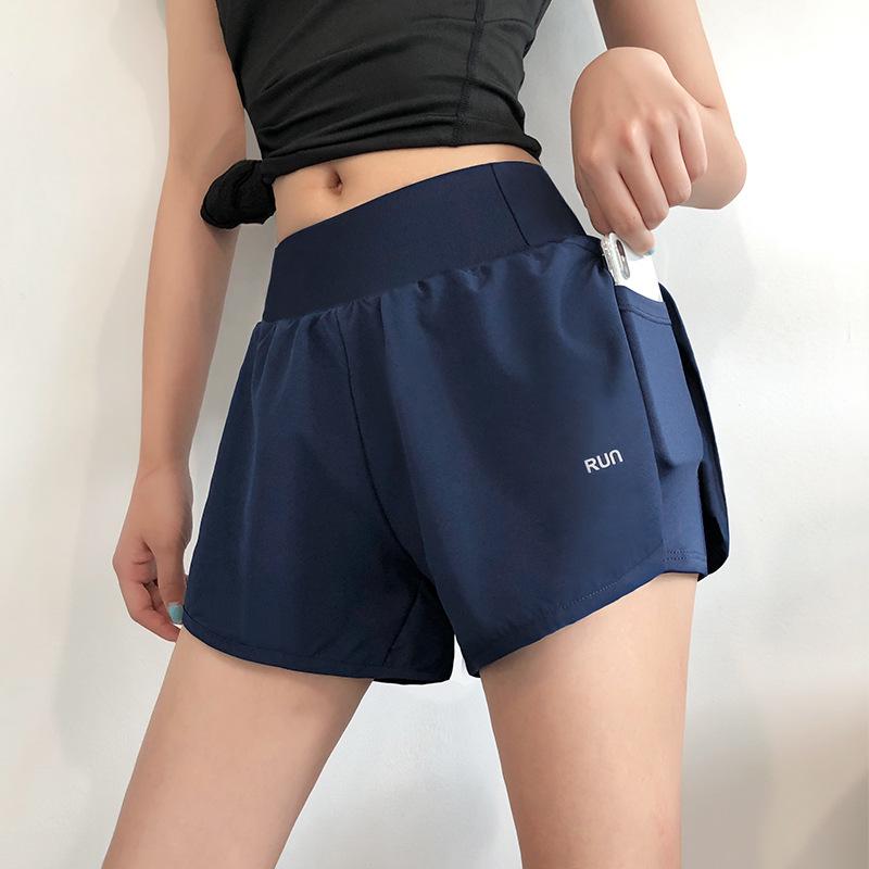 Women's High-Waisted Quick-Dry Sports Shorts for Yoga and Running