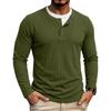 Herbst Winter Herren Fake Two-Piece Langarm Henley T-Shirt Waffel Casual Basisschicht T-Shirts Amerikanischer Stil Oberteile