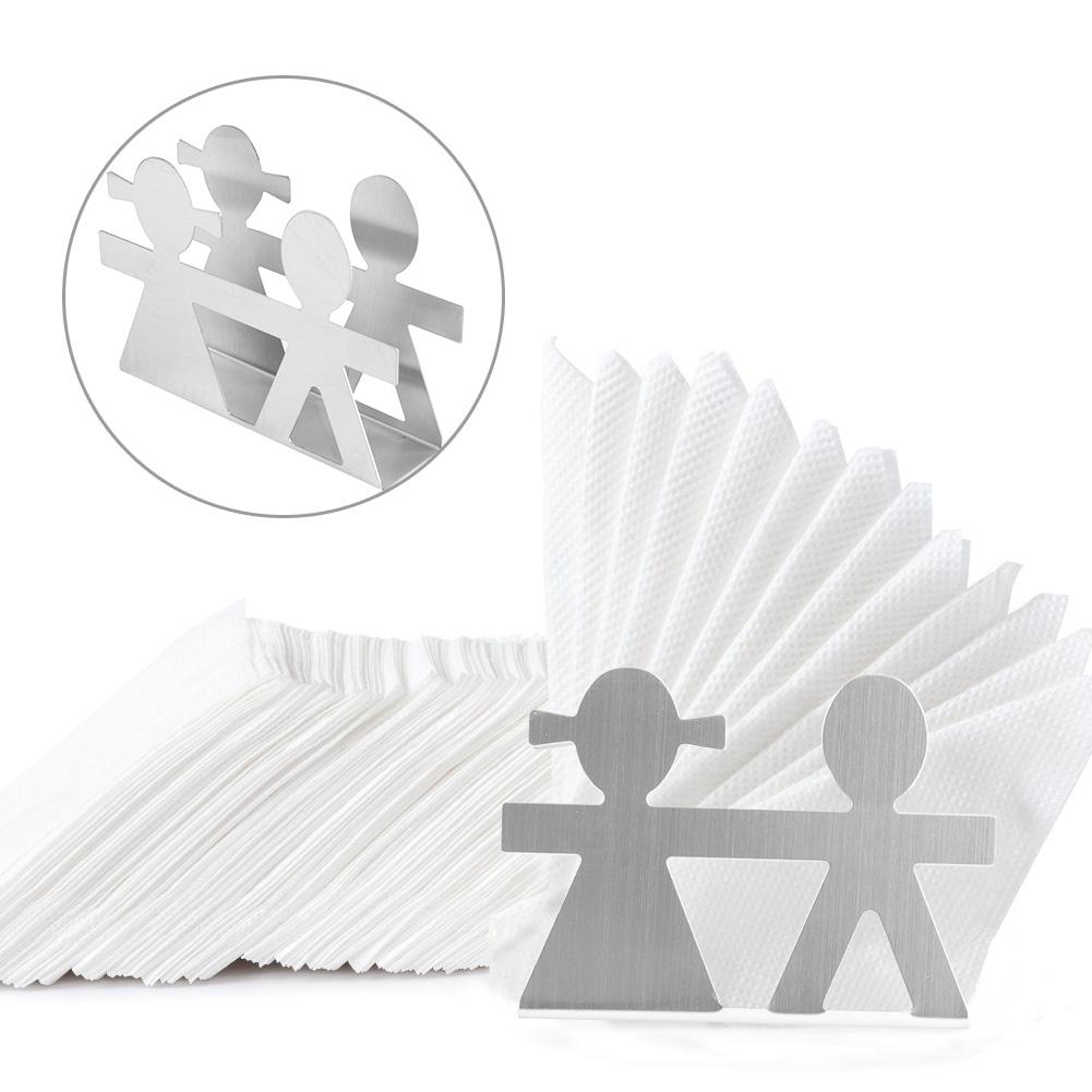 

Stainless Steel Napkin Holder Modern Serviette Holder Rack Table Decor Lover Style