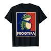 Portland Frog Funny FROGTIFA Frog Retro Vintage Frog Meme T-shirt For Men Women 100% Cotton T Shirts Short Sleeve Tops 1014-1