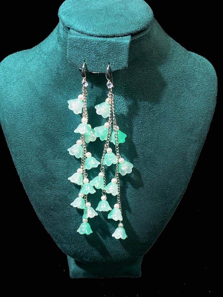 Lily Of The Valley Earrings Long Fringed Earrings Sweet And Cute Super Fairy Earrings