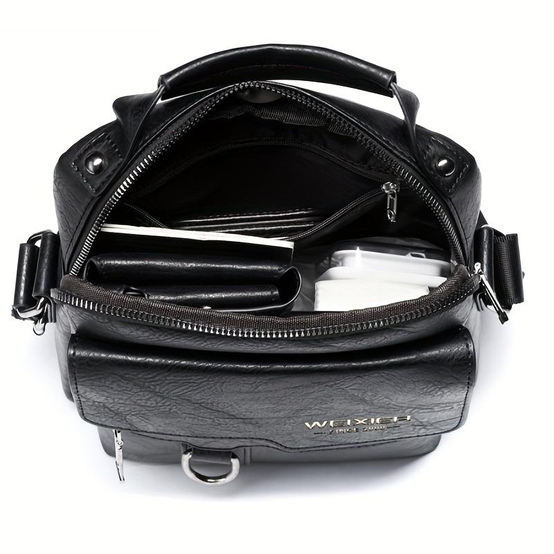 Crossbody Bag Women'S Shoulder Bag Vintage Leather Vertical Hand Business Women'S Casual Leather Bag Satchel Bag For Women