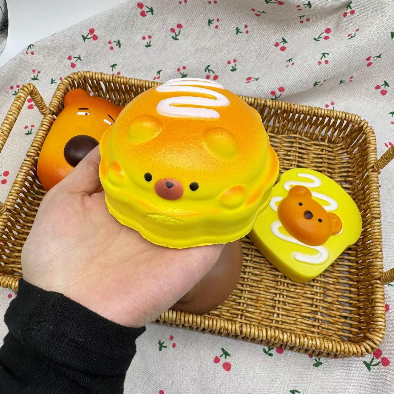

Xiaohongshu-Inspired Chocolate Dog Pig Burger Bear Toast Stress Relief Toy