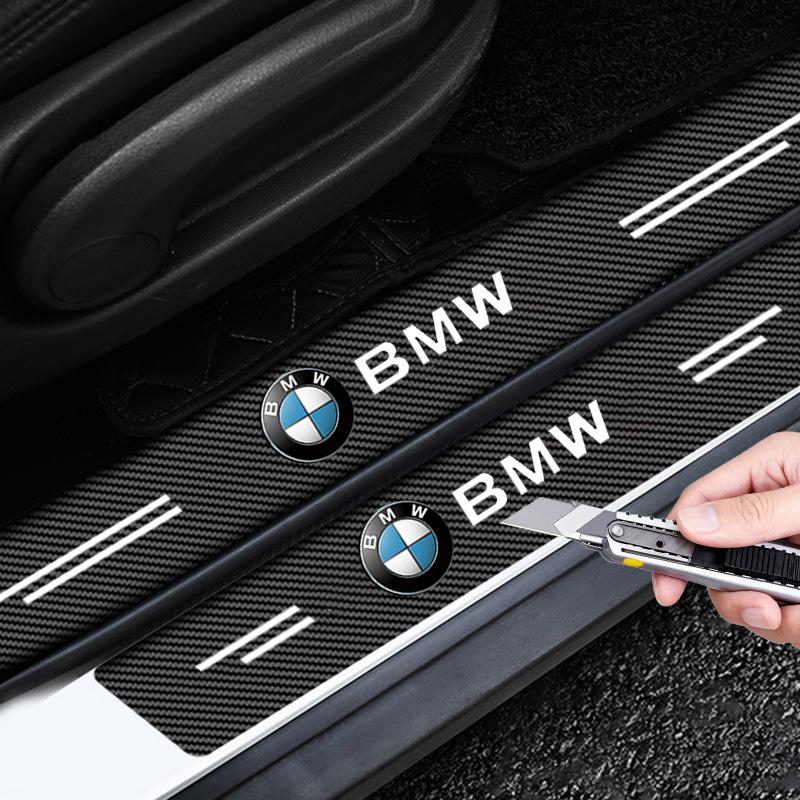 Carbon Fiber Protective Stickers for Car Door Sill Side Anti Step Bumpers For BMW M6 M5 M3 X1 X3 X5 E38 E39 E46 E53 E60 E61