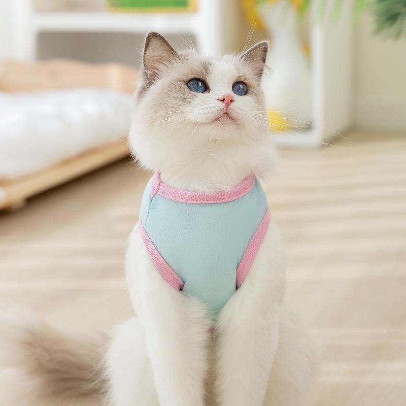 Cat summer cool cold silk cool vest pet clothes thin breathable small and medium cat clothing clothing