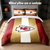 Kansas City Chiefs Design Bed Bedding Set 1 Duvet Cover + 2 Pillowcases Soft Breathable Household Bed Linens
