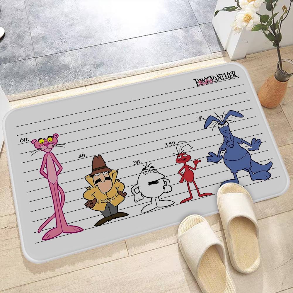 Personaggio Animato P-Pink P-Panther Tappetino da Bagno Stanza dei Bambini Decorazione Camera da Letto Balcone Tappetino Antiscivolo Soggiorno Tappeto di Benvenuto