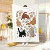 Cute Oil Painting Print Throw Lightweight 240G Flannel Blanket Soft Skin-Friendly For Summer Cooling