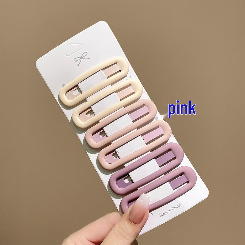 Morandi Color Hair Clip for Women - Trendy Square Side Bangs and Headdress Accessory