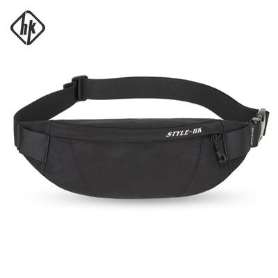 Fanny Pack Black Waterproof Money Belt Bag Men Purse Teenager's Travel Wallet Belt Male Waist Bags Cigarette Case For Phone