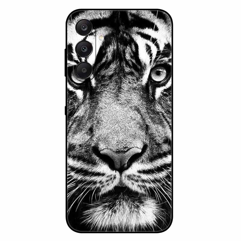 For Samsung A17 5G Case Black Silicone Soft Fashion Animal Back Cover For Samsung Galaxy A17 5G TPU Coque Cute Protective Bumper