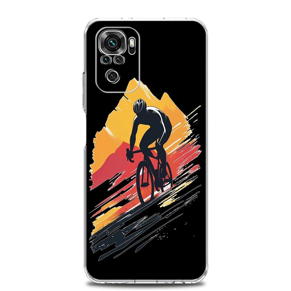 Phone Case For Xiaomi Redmi Note 14 13 12 4G 9S 9 10 11 Pro Plus 5G 14C 13C 12C 10C 9A Soft TPU Cover Mountain Bike Cycling art