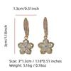 Luxury Flowers Dangle Earrings for Women Zirconia Earring Jewelry Wedding Party Accessories