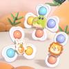 Suction Cup  Cartoon Animal Spinner Toys For Kids Window High Chair Tray Bath Table Travel For Children Gift