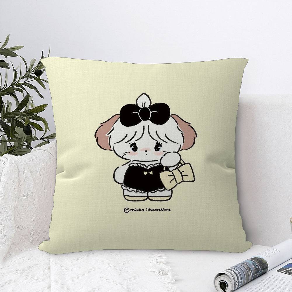 Cute MMikko IIllustrations pillow cover sofa cushion cover home room decoration children gift