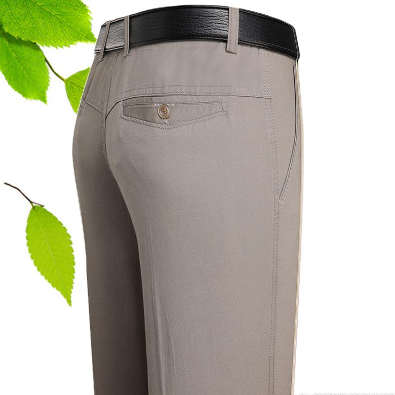 

Повсякденні чоловічі штани, вільні повсякденні штани з високою талією для чоловіків середнього віку. 33 світло-сірого кольору