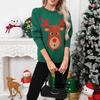 Christmas Women's Sweater Cartoon Deer Christmas Long Sleeve Sweater Pullover Top