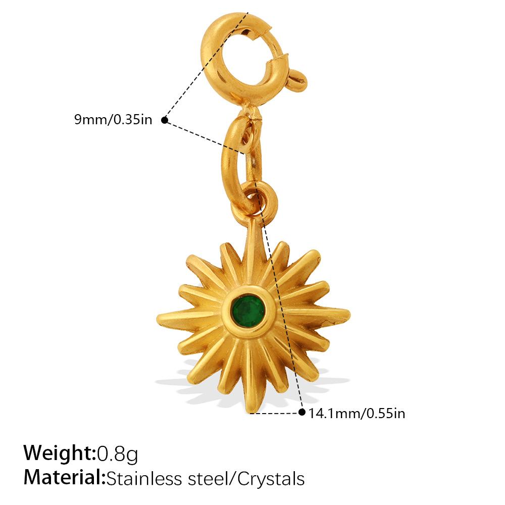 Fashion Personality Star Star Sun Jewelry Buckle Pendant Stainless Steel Gold Plated DIY Jewelry Accessories