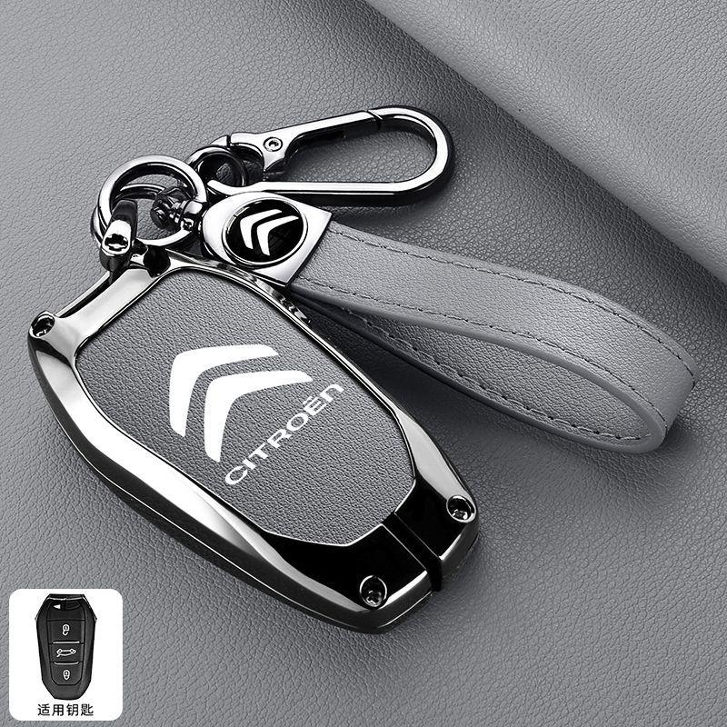 Leather Car Key Holder Car Keychain Bag Organizer Car Key Case For Citroen C1 C2 C3 C4 C5 C6 C8 C4L C3L C3-XR PICASSO Aircross