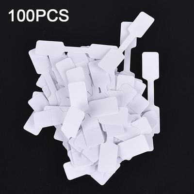 100 szt. Białe metki z ceną z wiszącym sznurkiem Biżuteria Papiernicze Buty Tkaniny