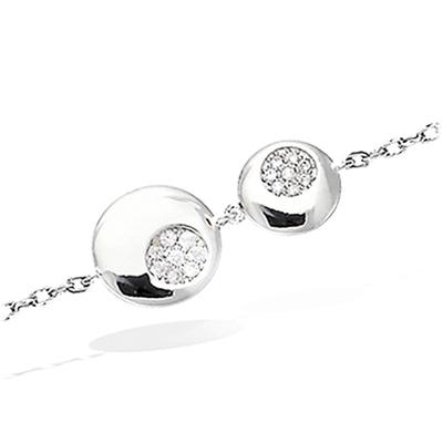 [L2016] - Silver Bracelet 'Goddess' Silver White (rhodium-plated) - 20x10 Mm