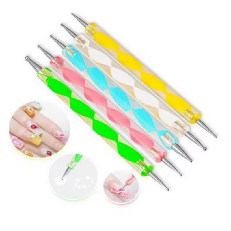 5/10/20pcs mix Dotting Pen Tool Nail Art Tip Dot Paint Manicure Kit DIY Drill Point Pen Rhinestones Gem Picker Manicure Tools