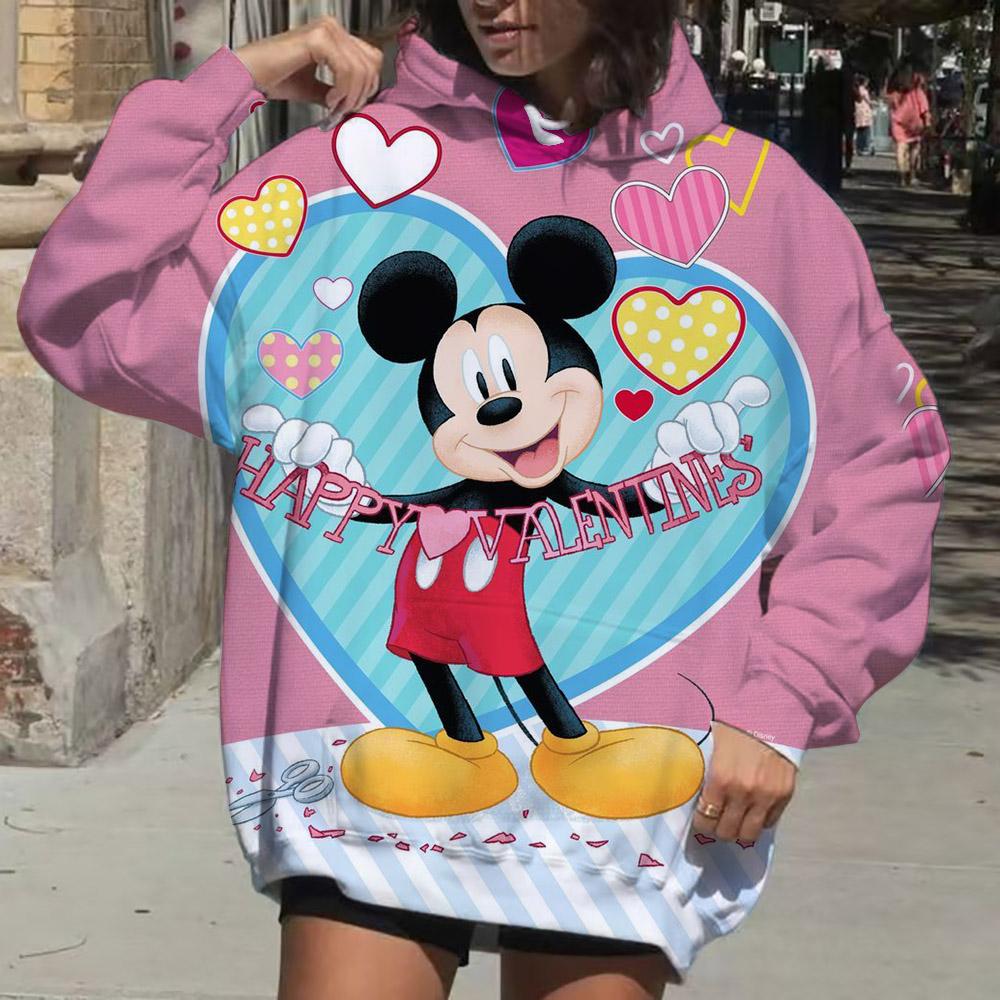 Disney Mickey Mouse Hoodie Fashion Women Kawaii Aesthetic Hoodie Couple Autumn Hoodie Sweatshirt