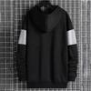New Men's Fashion Hooded Sweater Thin Fleece Long Sleeve Pullover Coat