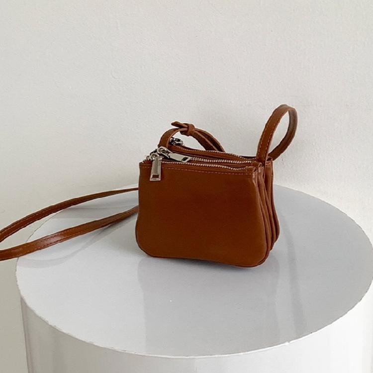 Casual PU Leather Crossbody Bag for Women Girls Phone Bag Small Shoulder Purse