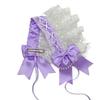 Pearl Lolita Lace Headband Ribbon Bow Maid Cosplay Headdress Cute Ruffled Hairband  Cosplay