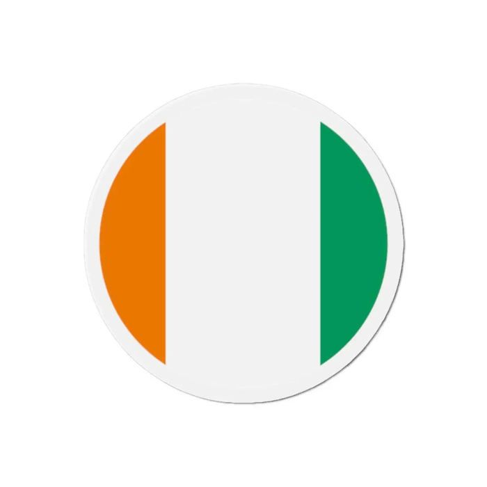 Aimant Rond - Côte d'Ivoire - 8 cm - 50 pièces - Multicolore - Mixte