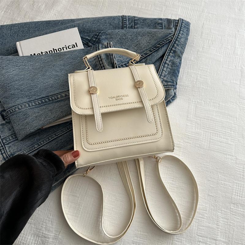 Modische vielseitige Ins-Handtasche 2025 temperamentvoll schlichte Schulter-Umhänge-Doppelschulter-kleine quadratische Tasche