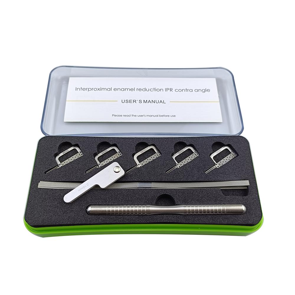 1 Set Dental Interproximal Enamel Reduction Contra Angle IPR System Kit Orthodontic Reciprocating Enamel Removal Tool