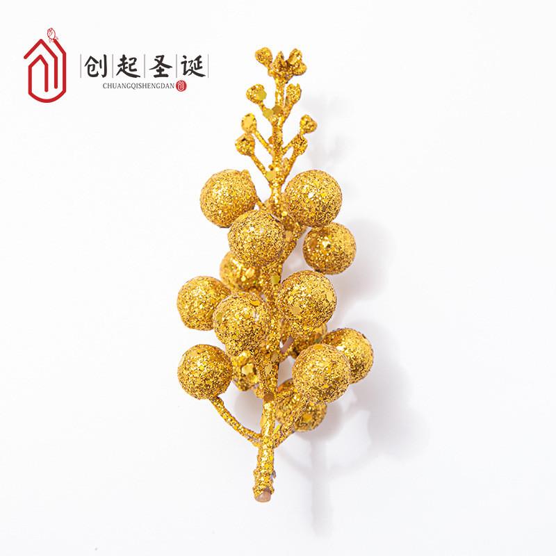 

Стильная рождественская фруктовая гирлянда из 12 частей с блестящими пенопластовыми акцентами для декора дома золотой