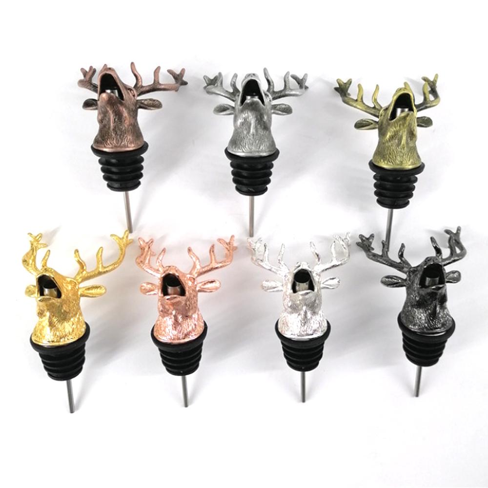 Wine Bottle Stopper Goldfish Deer Head Shape Wine Mouth Wine Pour Drinks Bar Accessories
