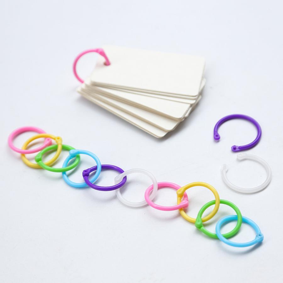 1 Packung mit 30 Ringen für lose Blätter – Multifunktionale, kreative Aufbewahrungslösung mit zufälliger Öffnung der Ringbox, Kartenstanzung und Schnallendesign.