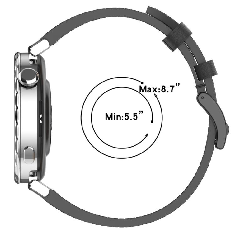 18mm PU Leather Watch Strap Leather Watch Band Replacement Strap Versatile PU Leather Smartwatch Strap for Watch GT5