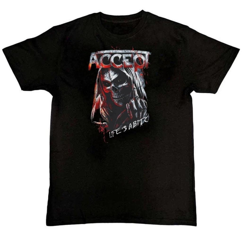 Vintage Accept Band Graphic Print Mens Unisex 100% Cotton T-shirt Mens Tees Top
