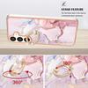 For Samsung Galaxy S24 Case with Ring Kickstand Marble Pattern Electroplating TPU Back Cover