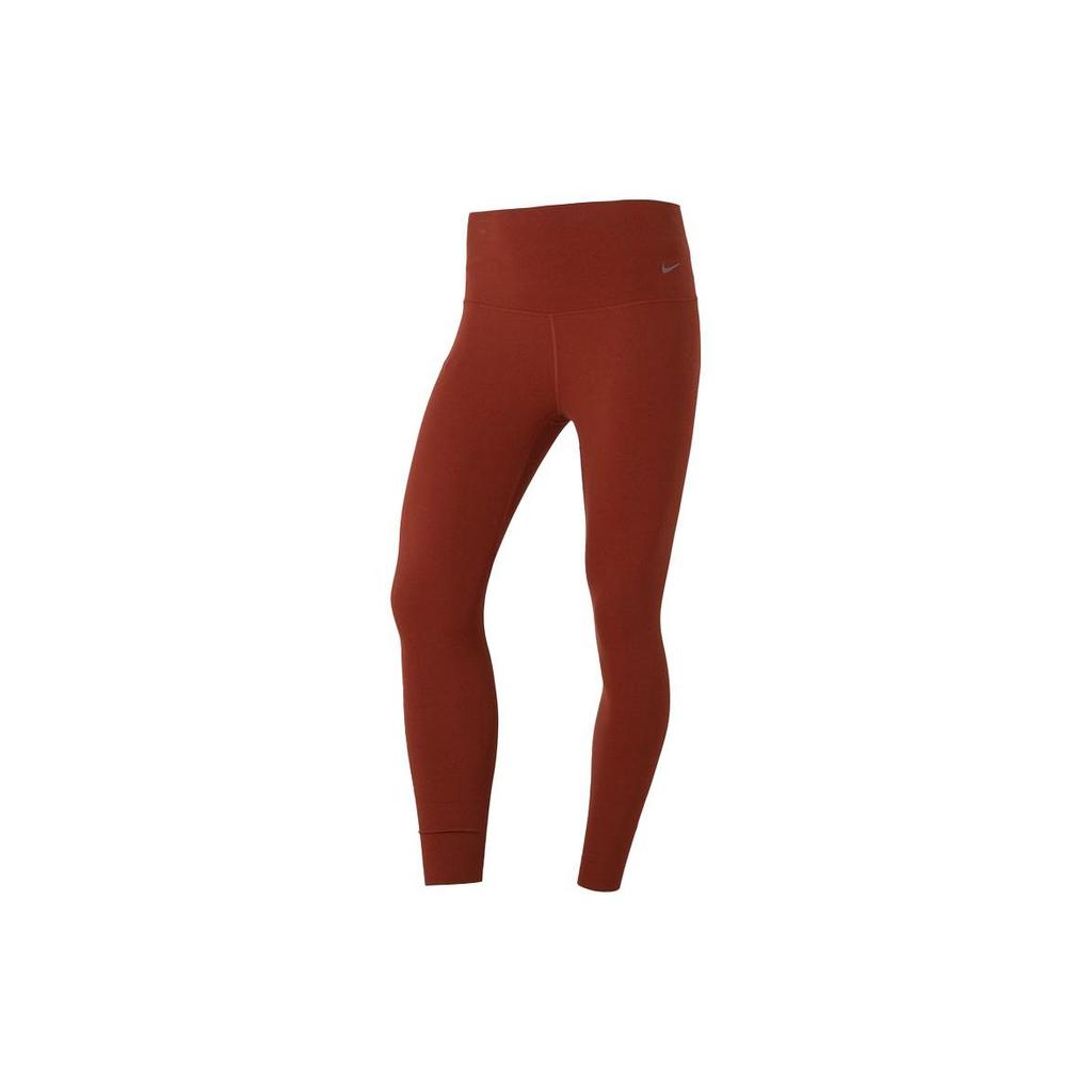 Nike Solid Color Logo Training Fitness Sports Pants Women Bottoms Brown DQ6016-832