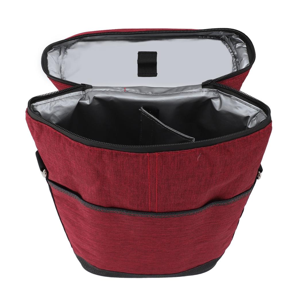 2 Bottle Wine Cooler Bag Leakproof Insulated Padded Wine Carrier Portable Wine Case with Handle