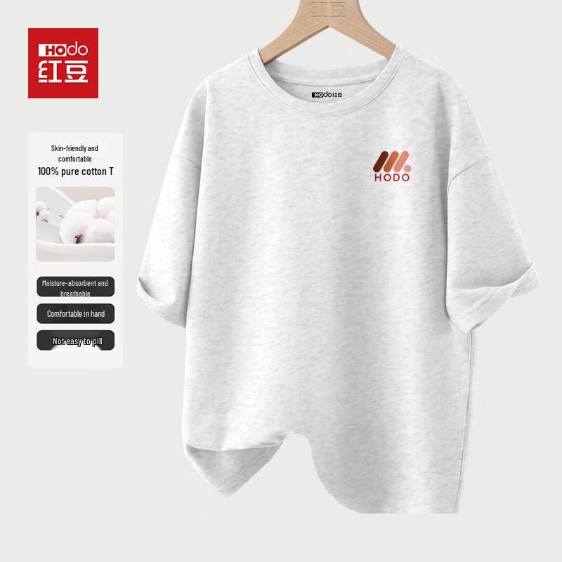 Hodo Men s Heavyweight Pure Cotton Round Neck Short Sleeve T-Shirt 4XL